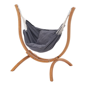 Fotel wiszący Grevena 155x106x143cm ciemnoszary [en.casa]