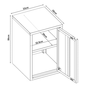 Szafka ścienna Burlöv 50x33x35 cm stal [en.casa]