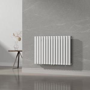 Designerski grzejnik rurowy Nore Biały 60x90cm Jednowarstwowy 653W [neu.haus]