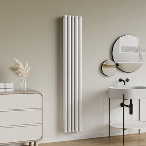 Designerski grzejnik rurowy Nore White 180x30cm dwuwarstwowy 1122W [neu.haus]