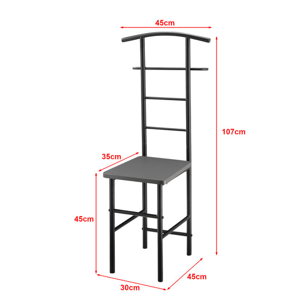 Fotel męski Anaheim 107x45x45 cm z wieszakiem na ubrania en.casa