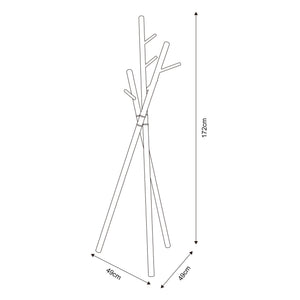 Wieszak na płaszcze Laerdal 172x49x49 cm stalowy [en.casa]