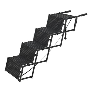 Schodki dla psa Colchester 4-stopniowe do 55 kg metal/poliester [en.casa] - premiumXL