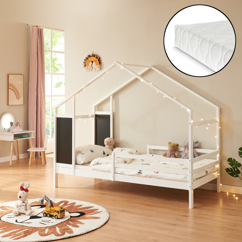 Łóżko dziecięce Lorenskog z materacem 90x200 cm w różnych kolorach. [en.casa]