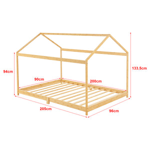 Łóżko dziecięce Vindafjord bamboo w różnych rozmiarach rozmiary + materac [en.casa]