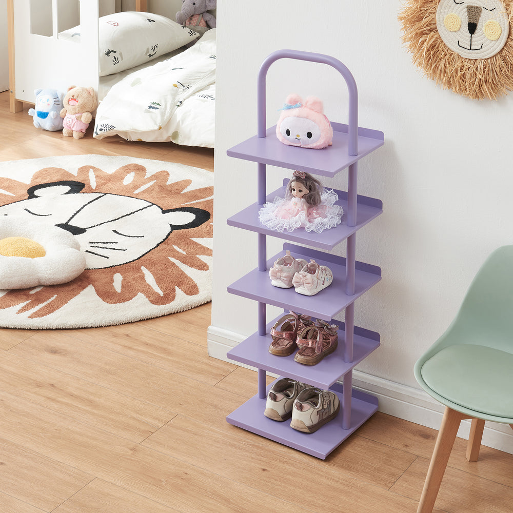 Półka na buty dziecięce Poytya stal 96x30x27 cm [en.casa]