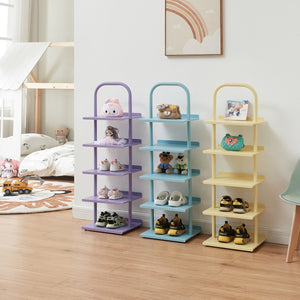 Półka na buty dziecięce Poytya stal 96x30x27 cm [en.casa]