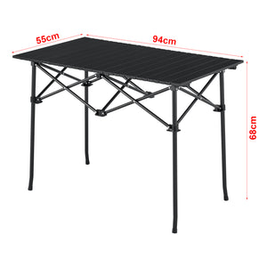 Aluminiowy stół składany Castilenti [en.casa]