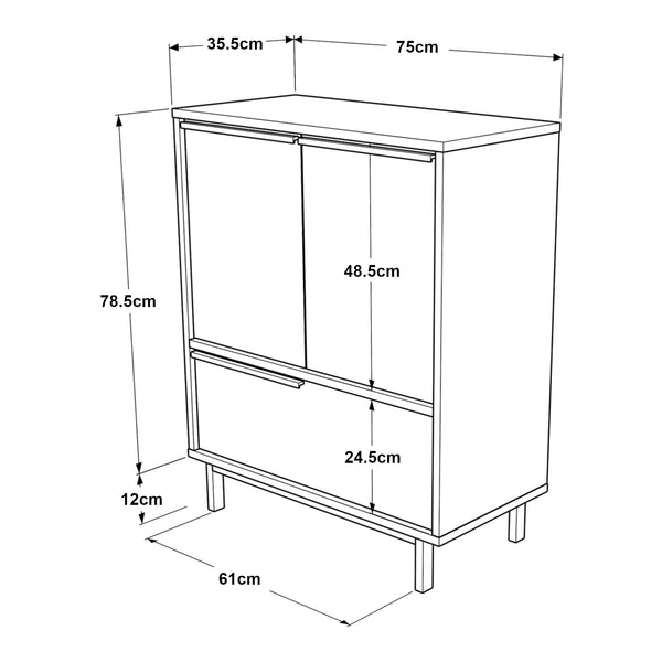 Komoda Vesanto 91x75x36 cm [en.casa]