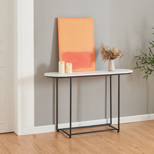 Konsola Nordfron 120x40x75 cm marmur, biały [en.casa] - premiumXL