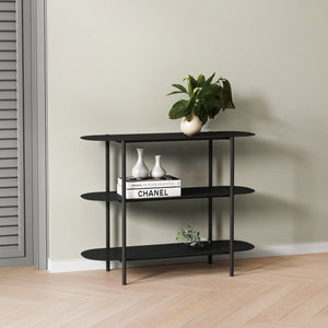 Konsola Enebakk 70x90x32cm czarna, matowa [en.casa] - premiumXL