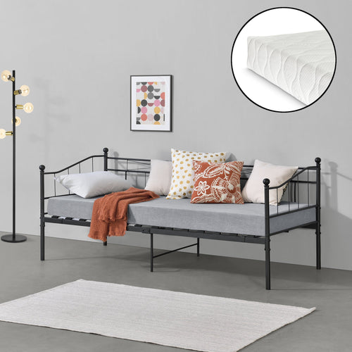 Łóżko dzienne Arjeplog 90x200cm z materacem w różnych kolorach kolory en.casa