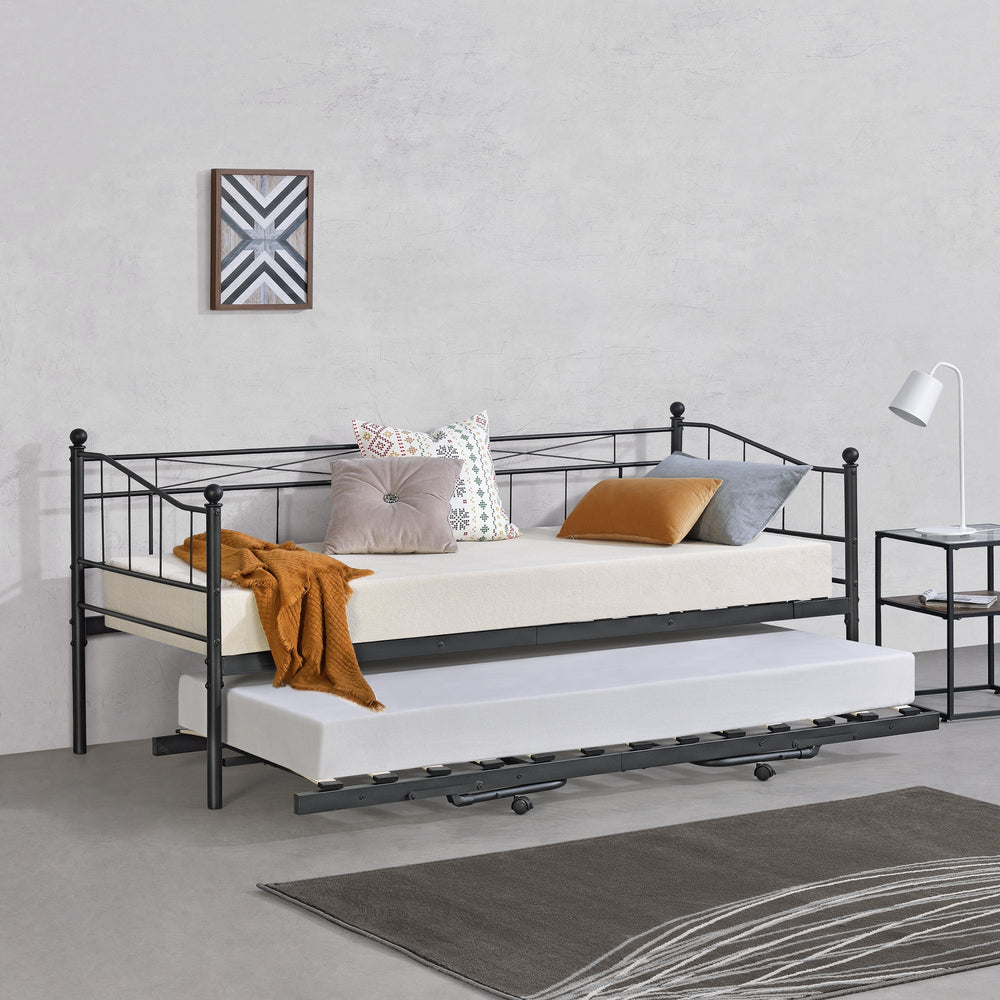 Łóżko metalowe Skutskär 90x200cm en.casa - premiumXL
