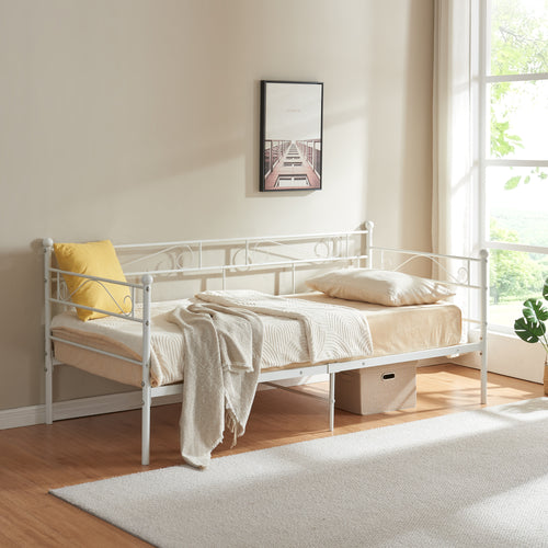 Łóżko metalowe Granada 90x200 cm stalowe [en.casa]