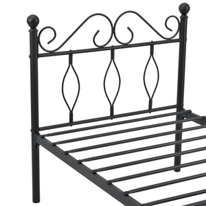 Łóżko metalowe Apolda do 300kg różne rozmiary Rozmiary Czarny en.casa
