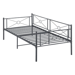 Łóżko metalowe Alvesta 90x200 cm z zagłówkiem i podnóżkiem w różnych kolorach kolory en.casa