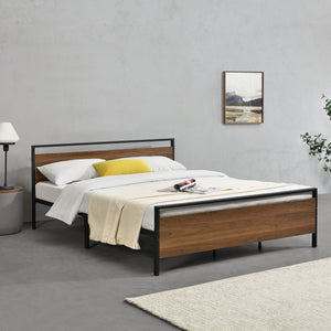 Metalowe łóżko Finse w różnych rozmiarach Rozmiary Czarny en.casa
