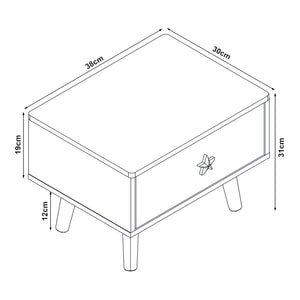 Stolik nocny dla dzieci Sandnes 31x38x30 cm [en.casa]