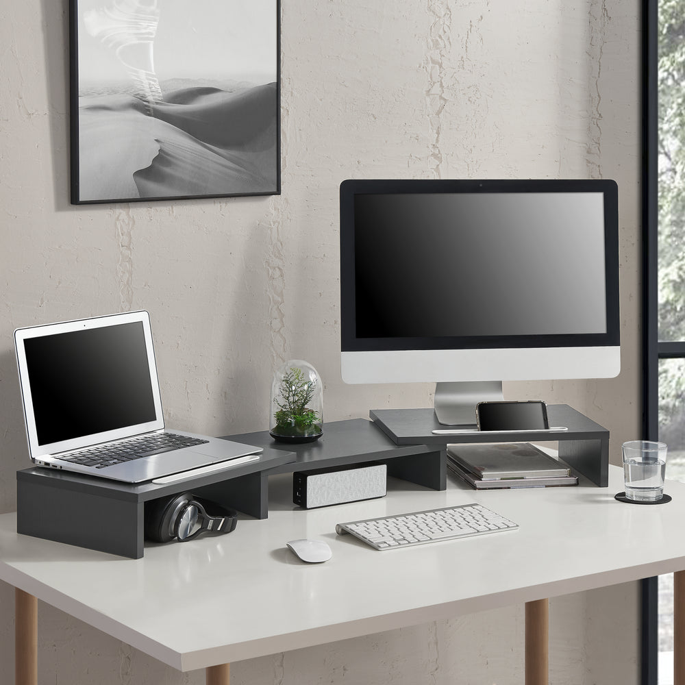 Podstawka pod monitor Vilppula 79x27x10,5cm w różnych kolorach [en.casa] - premiumXL