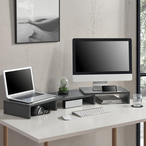 Podstawka pod monitor Vilppula 79x27x10,5cm w różnych kolorach [en.casa] - premiumXL