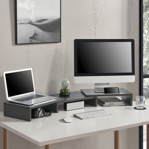 Podstawka pod monitor Vilppula 79x27x10,5cm w różnych kolorach [en.casa] - premiumXL