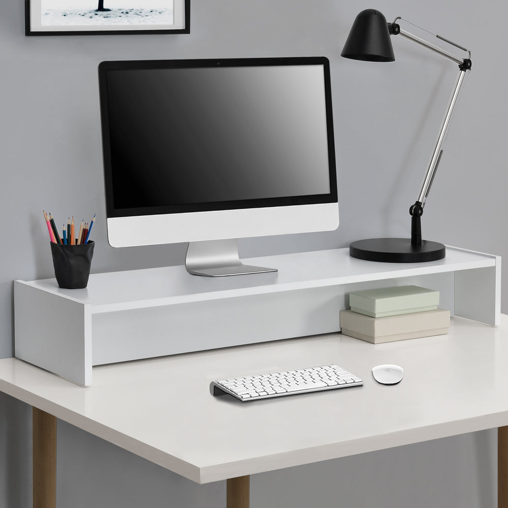 Półka na monitor Flenserg 100x27x15 cm w różnych kolorach en.casa - premiumXL