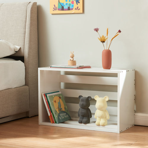 Stolik pomocniczy Rønde 43x64x33 cm biały [en.casa] - premiumXL