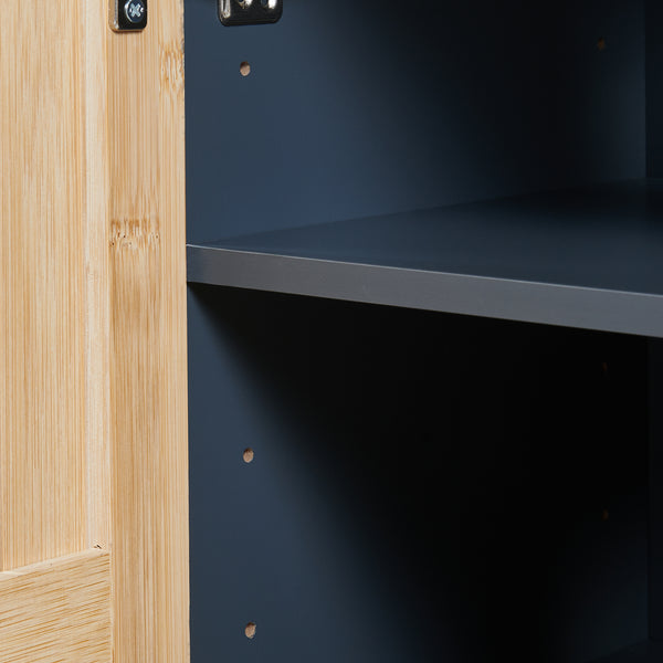 Szafka pod umywalkę Svanes 70x60x30 cm Ciemnoszary/Naturalny [en.casa]