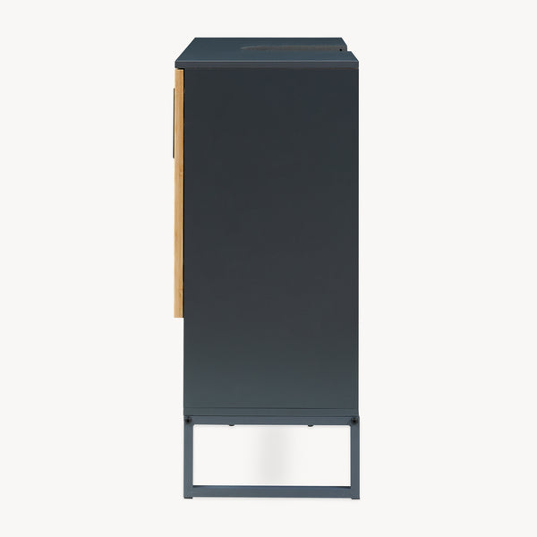 Szafka pod umywalkę Svanes 70x60x30 cm Ciemnoszary/Naturalny [en.casa]