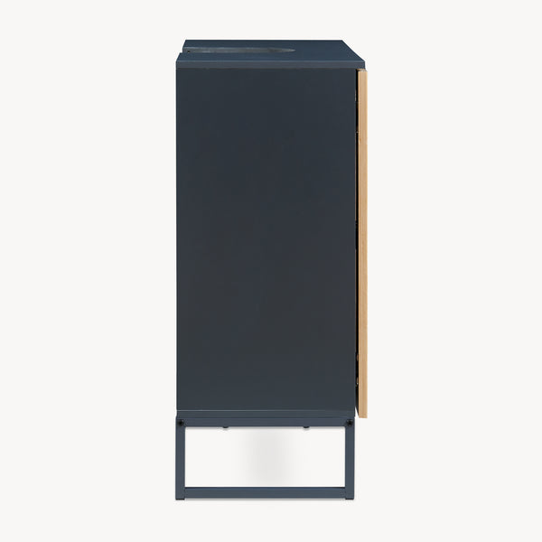 Szafka pod umywalkę Svanes 70x60x30 cm Ciemnoszary/Naturalny [en.casa]