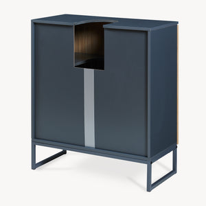 Szafka pod umywalkę Svanes 70x60x30 cm Ciemnoszary/Naturalny [en.casa]