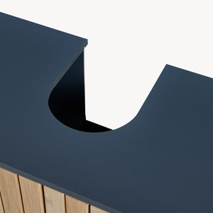 Szafka pod umywalkę Svanes 70x60x30 cm Ciemnoszary/Naturalny [en.casa]