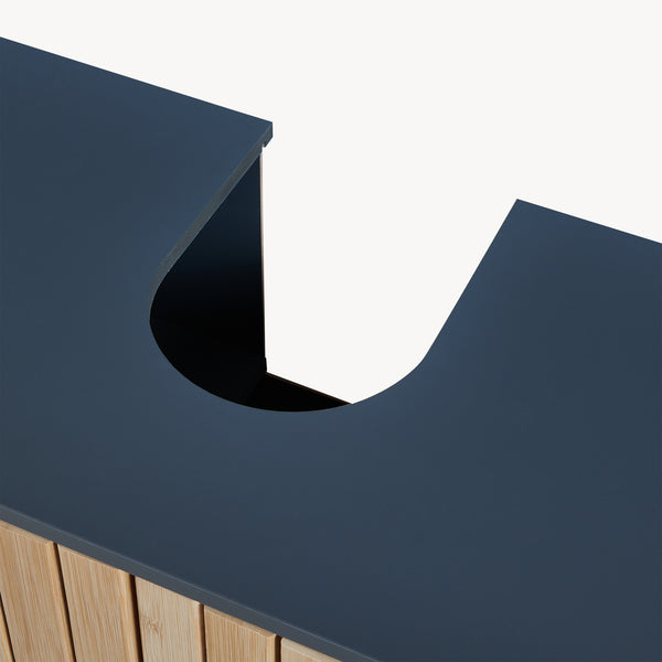 Szafka pod umywalkę Svanes 70x60x30 cm Ciemnoszary/Naturalny [en.casa]