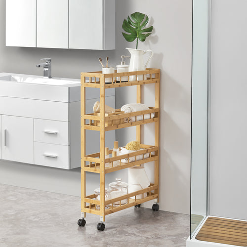 Wózek Pyhäjoki 96 x 60 x 18 cm naturalny [en.casa] - premiumXL