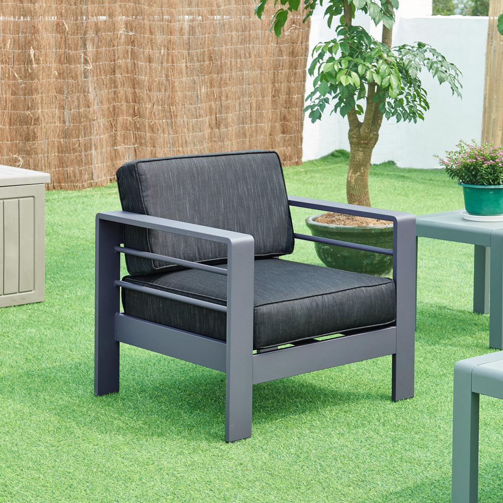 Outdoor - fotel Avise aluminium ciemnoszary [casa.pro] - premiumXL