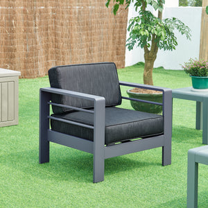 Outdoor - fotel Avise aluminium ciemnoszary [casa.pro] - premiumXL