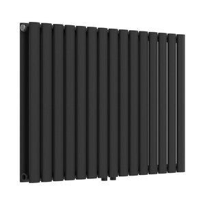 Designerski grzejnik rurowy Nore czarny 60x90cm dwuwarstwowy 1180W [neu.haus]