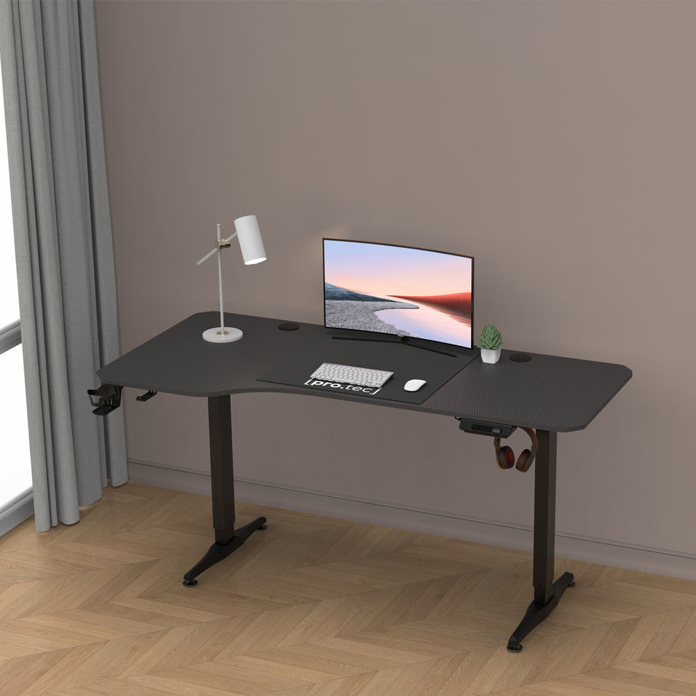 Stół z regulacją wysokości Oxnard elektryczny 160x75cm w różnych kolorach [pro.tec] - premiumXL