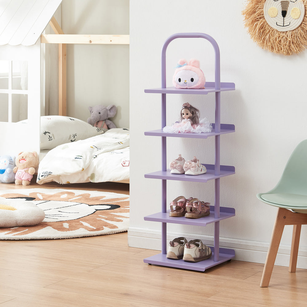 Półka na buty dziecięce Poytya stal 96x30x27 cm [en.casa]