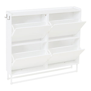 Ylitornio szafka na buty 91,5x100x19 cm biała [en.casa]