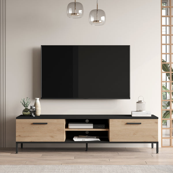 Stolik RTV Lempäälä z 2 półkami 160 x 35 x 39 cm w różnych kolorach [en.casa]
