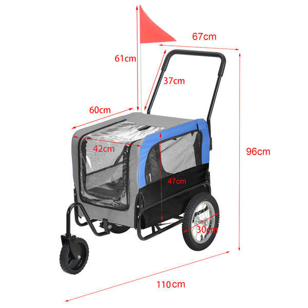 Przyczepka rowerowa Max. 20 kg do transportu psa Odporna na warunki atmosferyczne pro.tec
