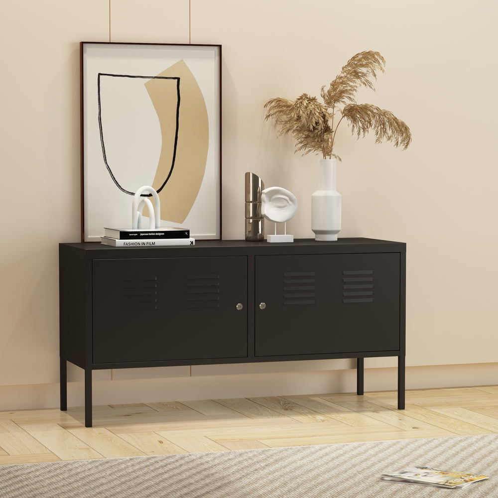 Sideboard Pyhtää 118x40x60cm stal [en.casa] - premiumXL