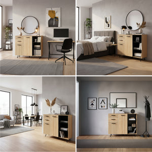 Burled sideboard [en.casa]