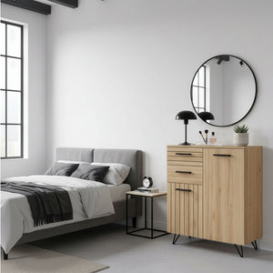 Burled sideboard [en.casa]