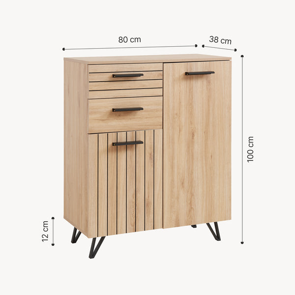 Burled sideboard [en.casa]
