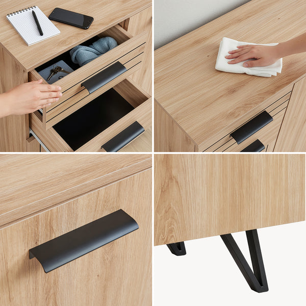 Burled sideboard [en.casa]