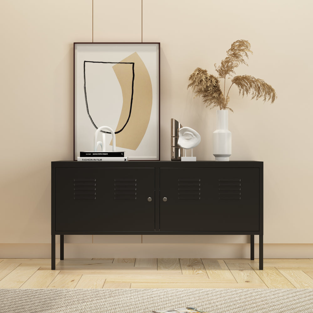 Sideboard Pyhtää 118x40x60cm stal [en.casa] - premiumXL