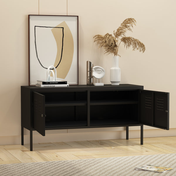 Sideboard Pyhtää 118x40x60cm stal [en.casa]