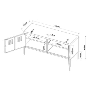 Sideboard Pyhtää 118x40x60cm stal [en.casa]